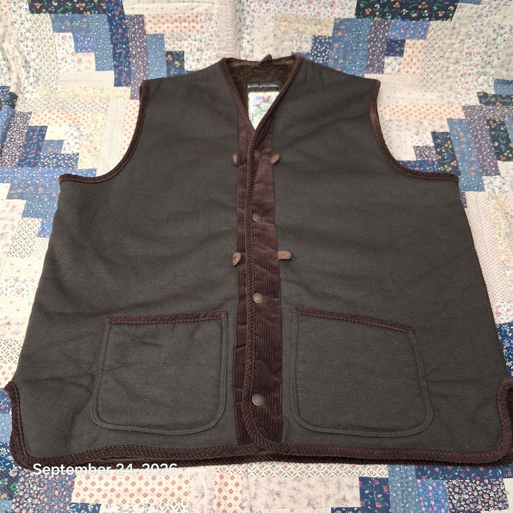 90s Vintage Bergdorf Goodman John Partridge Fleece Lined Vest Mens XXL England